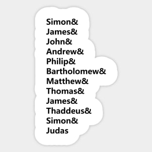 12 Names Sticker